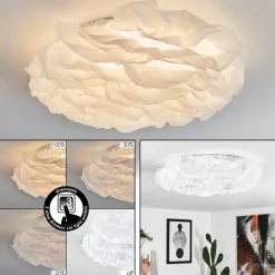 Plafonnier Adegoiva Led Blanc, 1 Lumiere