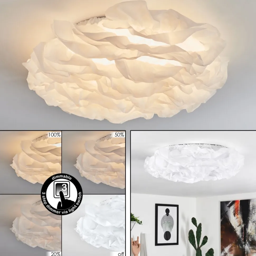 Plafonnier Adegoiva Led Blanc, 1 Lumiere