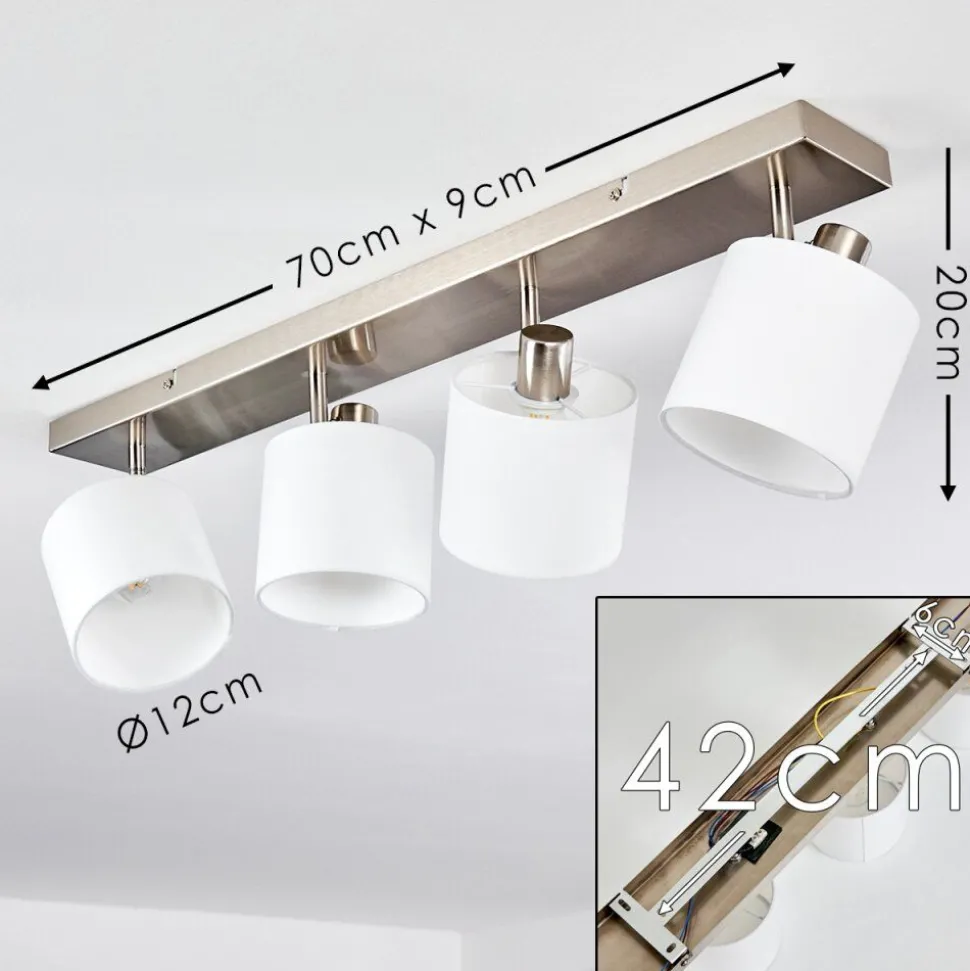 Plafonnier Alsen Nickel Mat, 4 Lumieres
