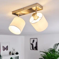 Plafonnier Alsen Nickel Mat, 2 Lumieres