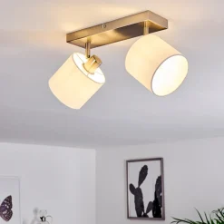 Plafonnier Alsen Nickel Mat, 2 Lumieres
