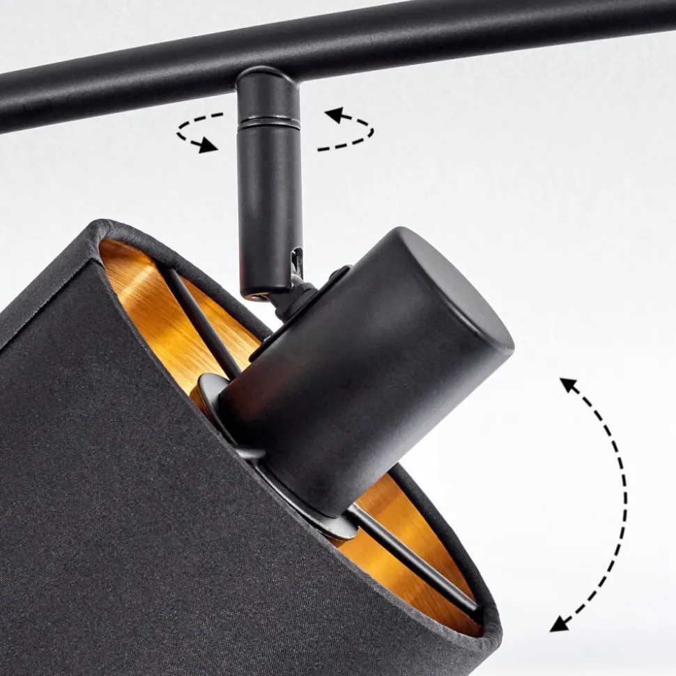 Plafonnier Alsen Noir, 4 Lumieres