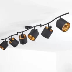 Plafonnier Alsen Noir, 6 Lumieres