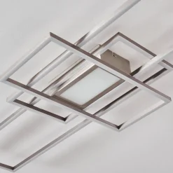Plafonnier Alsterbro Led Nickel Mat, 1 Lumiere, Telecommandes