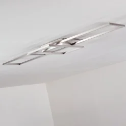 Plafonnier Alsterbro Led Nickel Mat, 1 Lumiere, Telecommandes