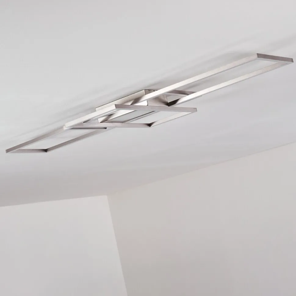 Plafonnier Alsterbro Led Nickel Mat, 1 Lumiere, Telecommandes