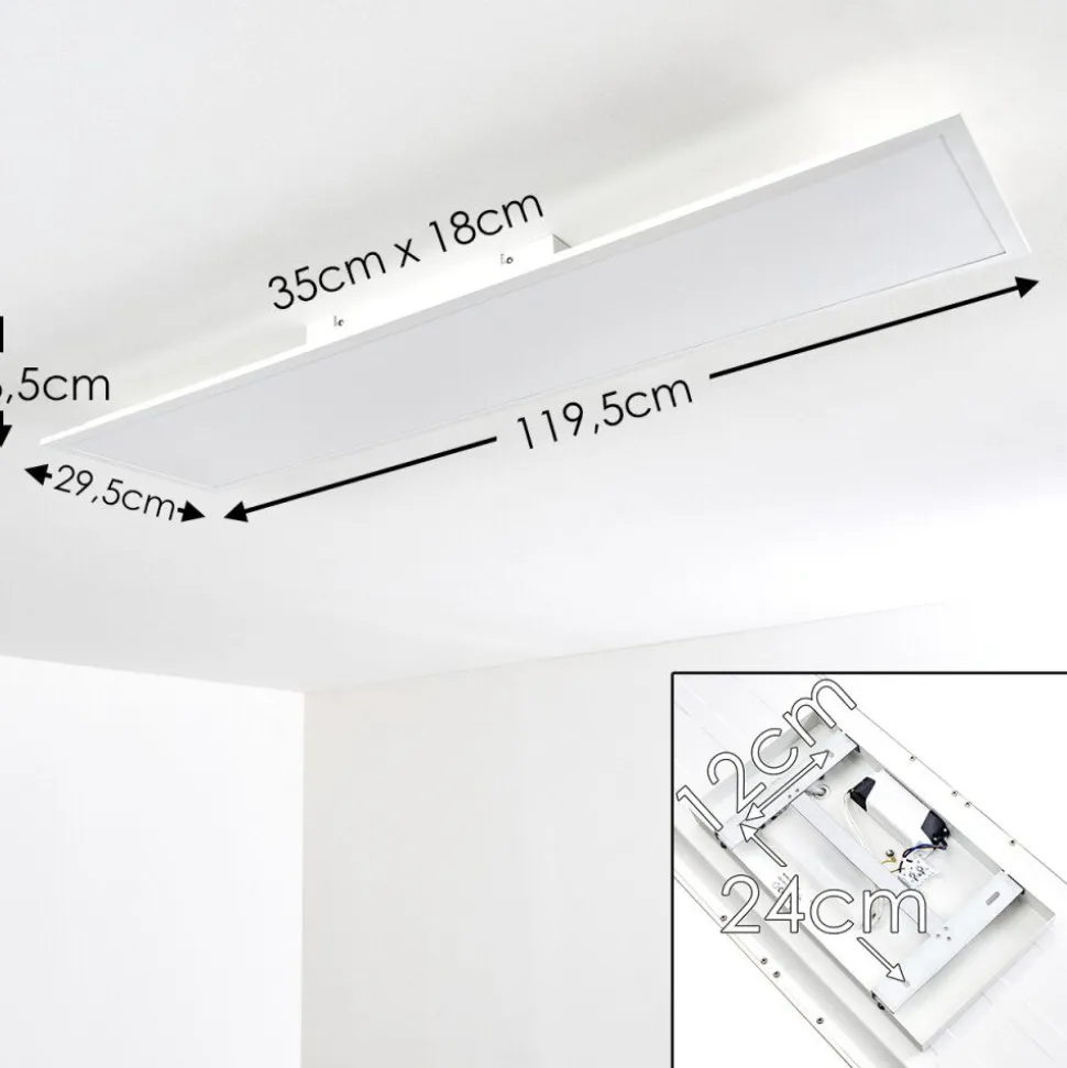 Plafonnier Antria Led Blanc, 1 Lumiere, Telecommandes, Changeur De Couleurs