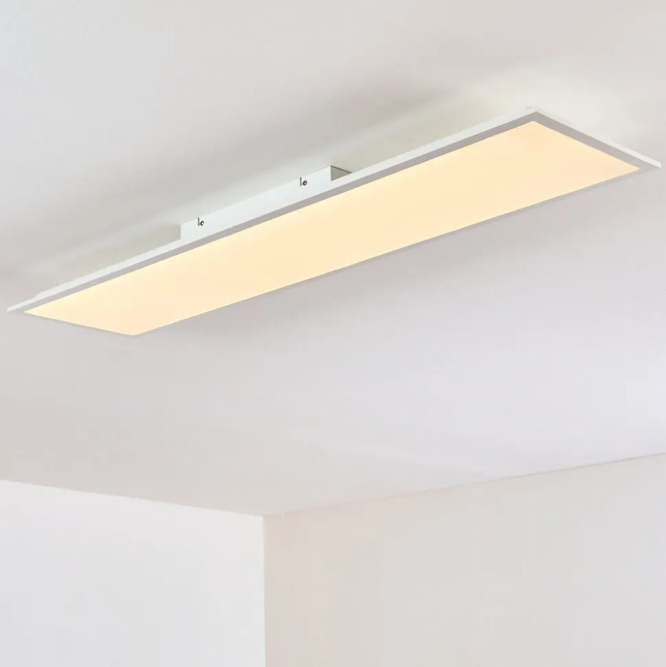 Plafonnier Antria Led Blanc, 1 Lumiere, Telecommandes, Changeur De Couleurs