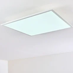 Plafonnier Antria Led Blanc, 1 Lumiere, Telecommandes, Changeur De Couleurs