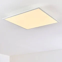 Plafonnier Antria Led Blanc, 1 Lumiere, Telecommandes, Changeur De Couleurs