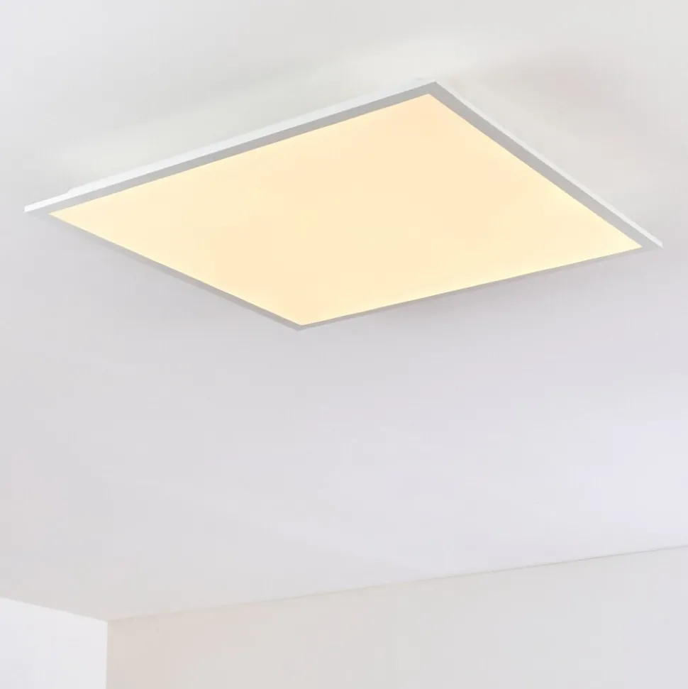 Plafonnier Antria Led Blanc, 1 Lumiere, Telecommandes, Changeur De Couleurs