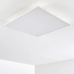 Plafonnier Antria Led Blanc, 1 Lumiere, Telecommandes, Changeur De Couleurs