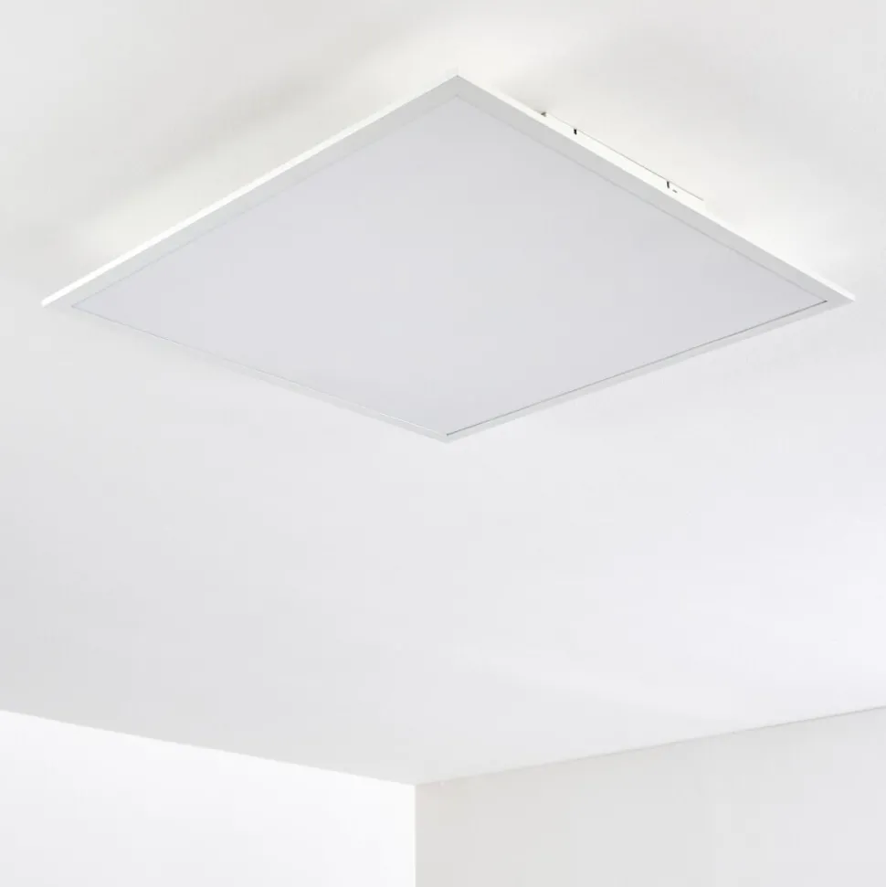 Plafonnier Antria Led Blanc, 1 Lumiere, Telecommandes, Changeur De Couleurs