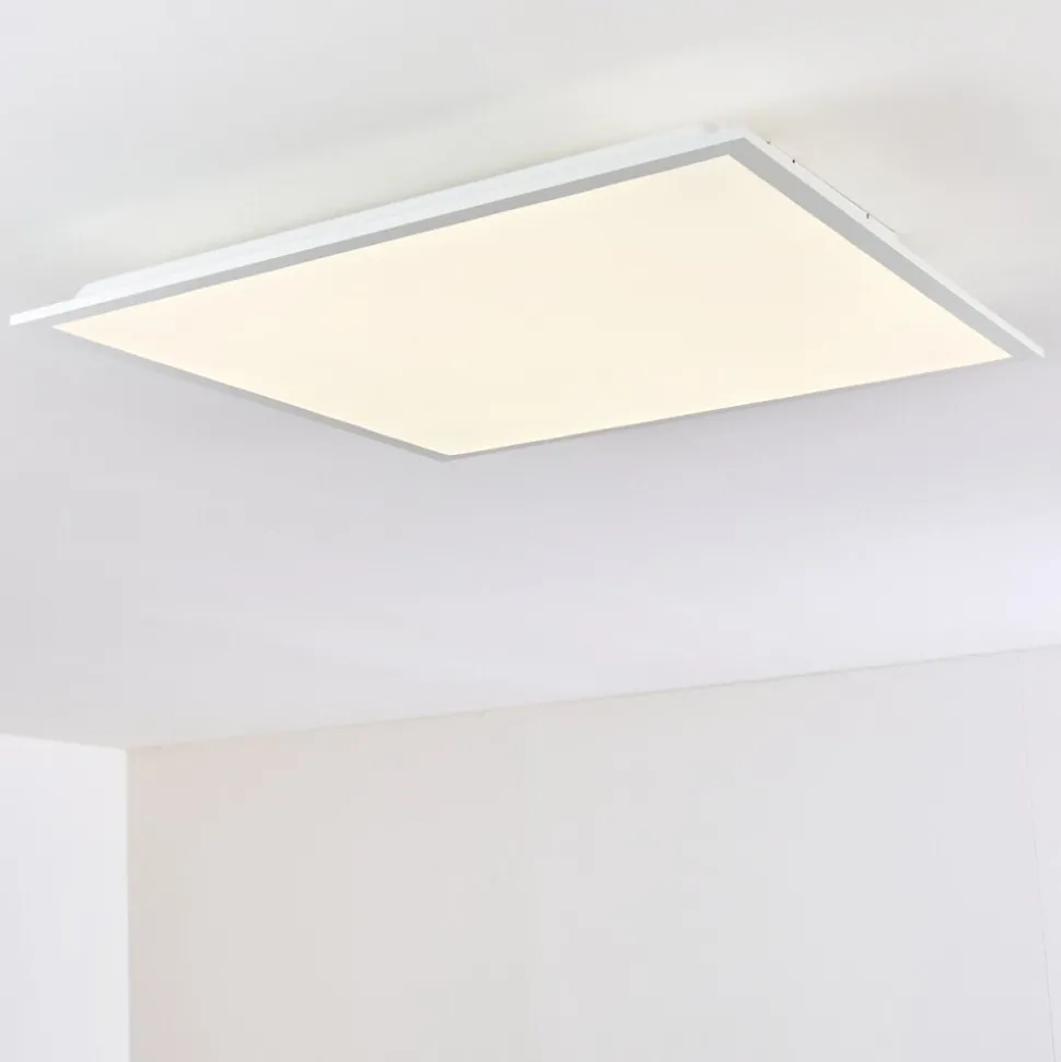 Plafonnier Antria Led Blanc, 1 Lumiere, Telecommandes, Changeur De Couleurs