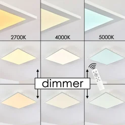 Plafonnier Antria Led Blanc, 1 Lumiere, Telecommandes, Changeur De Couleurs