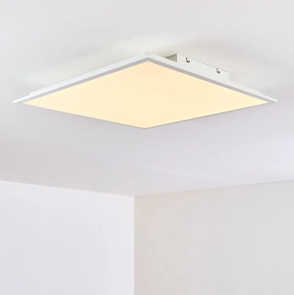 Plafonnier Antria Led Blanc, 1 Lumiere, Telecommandes, Changeur De Couleurs
