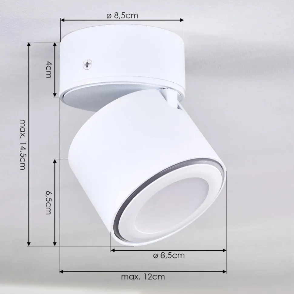 Plafonnier Appleton Led Blanc, 1 Lumiere