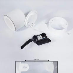Plafonnier Appleton Led Blanc, 1 Lumiere