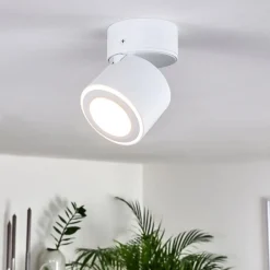 Plafonnier Appleton Led Blanc, 1 Lumiere