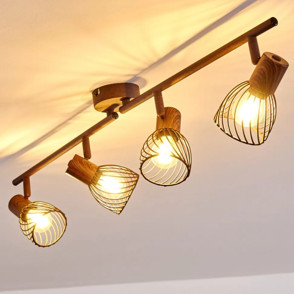 Plafonnier Arjen Brun, Rouille, 4 Lumieres