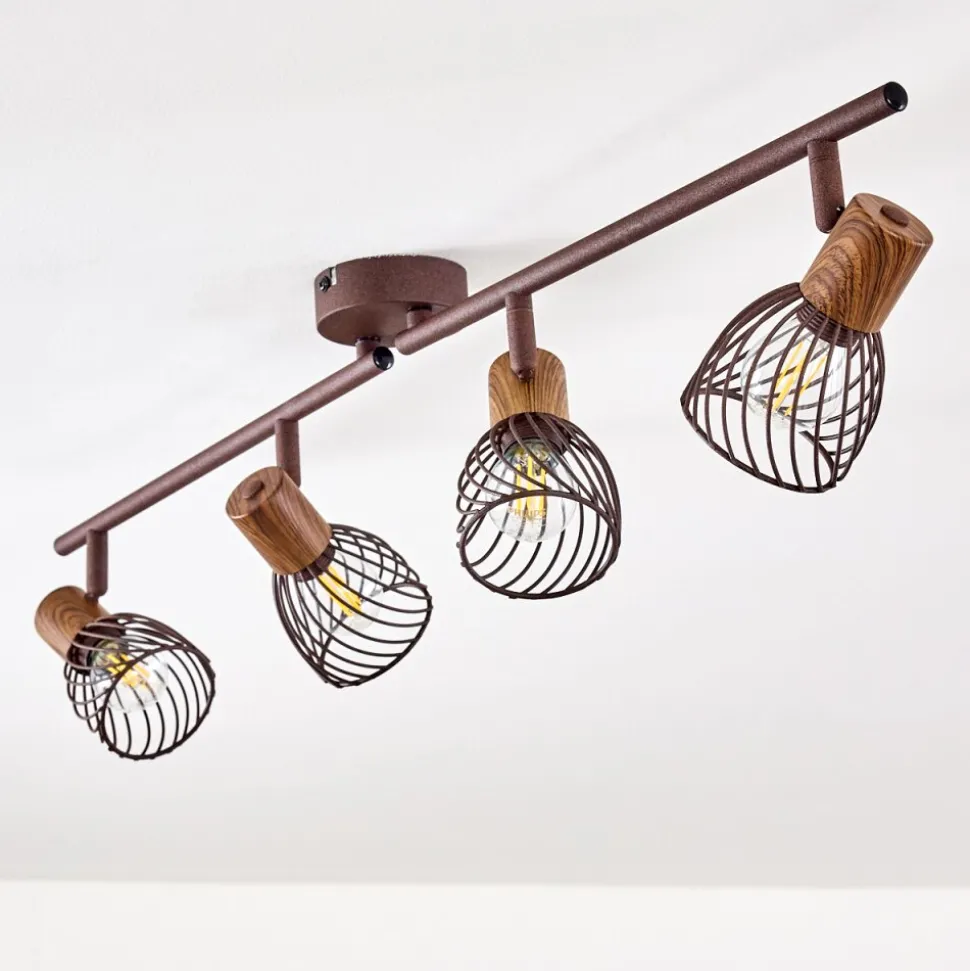 Plafonnier Arjen Brun, Rouille, 4 Lumieres
