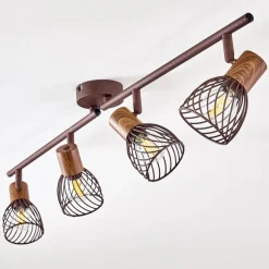 Plafonnier Arjen Brun, Rouille, 4 Lumieres