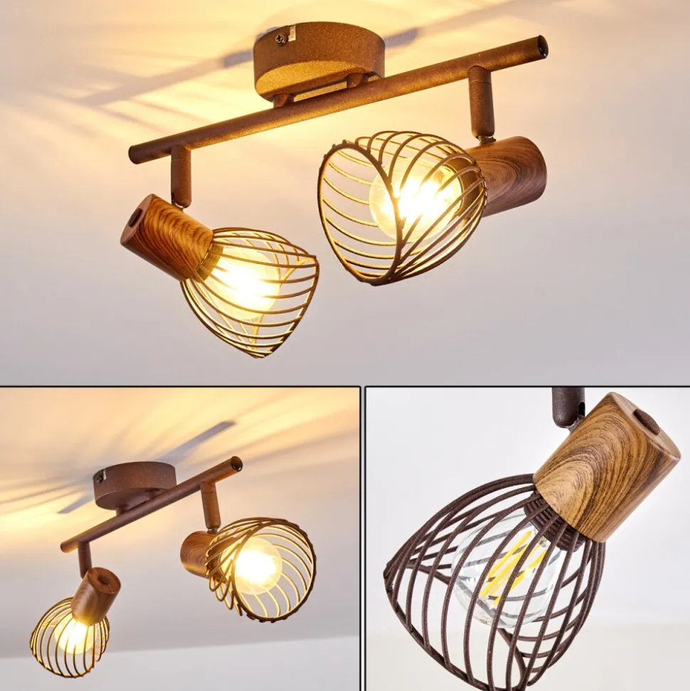 Plafonnier Arjen Rouille, 2 Lumieres