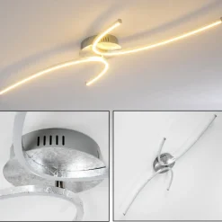 Plafonnier Askim Led Argente, 1 Lumiere