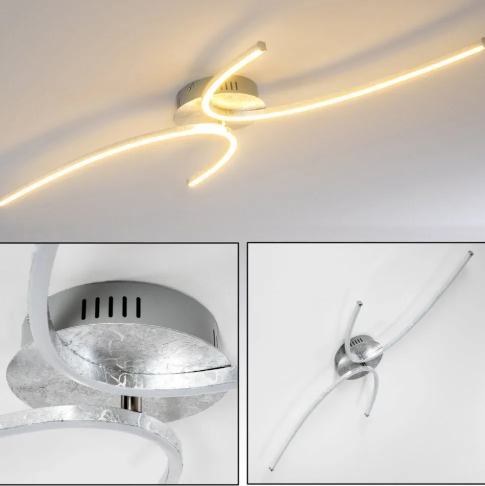 Plafonnier Askim Led Argente, 1 Lumiere