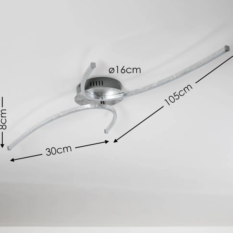 Plafonnier Askim Led Argente, 1 Lumiere