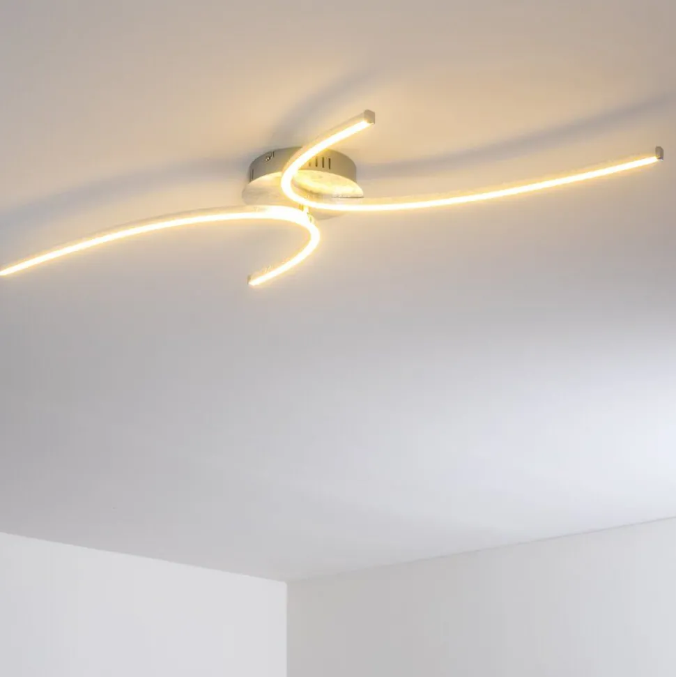 Plafonnier Askim Led Argente, 1 Lumiere