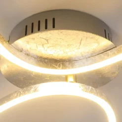 Plafonnier Askim Led Argente, 1 Lumiere