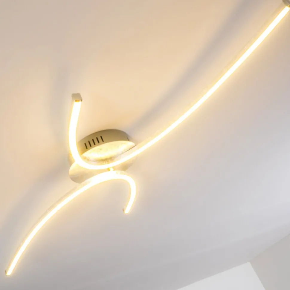 Plafonnier Askim Led Argente, 1 Lumiere