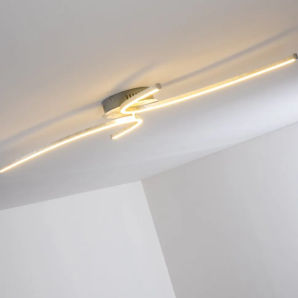 Plafonnier Askim Led Argente, 1 Lumiere