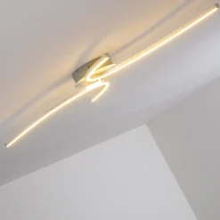 Plafonnier Askim Led Argente, 1 Lumiere