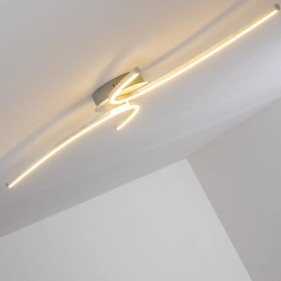Plafonnier Askim Led Argente, 1 Lumiere