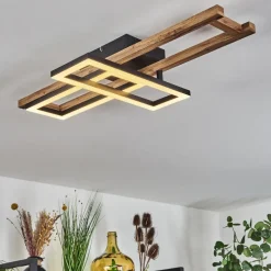 Plafonnier Ayajasco Led Ecru, Noir, 1 Lumiere