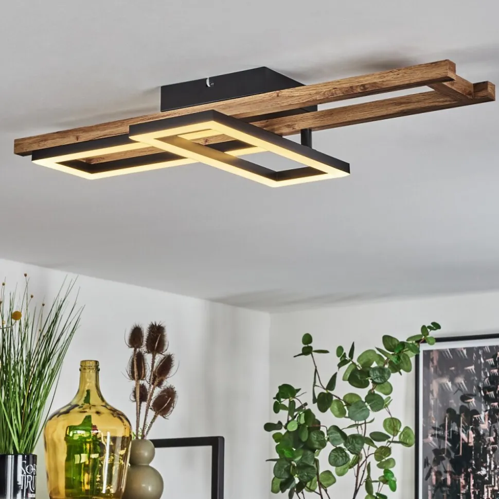 Plafonnier Ayajasco Led Ecru, Noir, 1 Lumiere