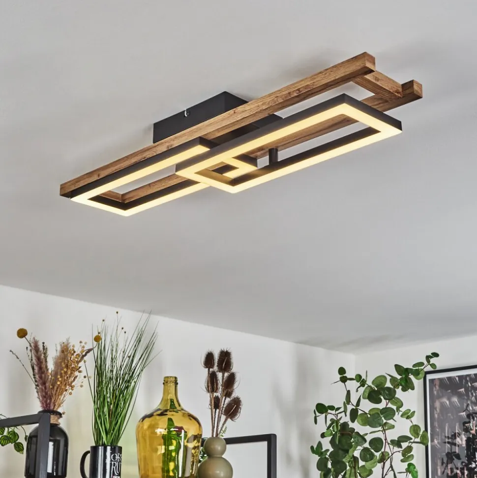 Plafonnier Ayajasco Led Ecru, Noir, 1 Lumiere