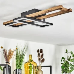 Plafonnier Ayajasco Led Ecru, Noir, 1 Lumiere