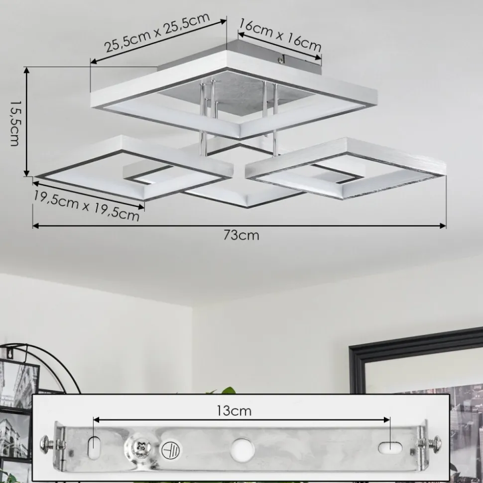 Plafonnier Bacolod Led Aluminium, 1 Lumiere