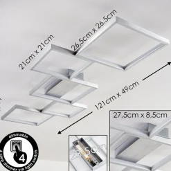 Plafonnier Bacolod Led Aluminium, 1 Lumiere