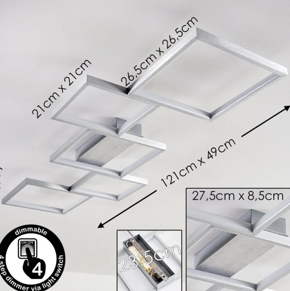 Plafonnier Bacolod Led Aluminium, 1 Lumiere