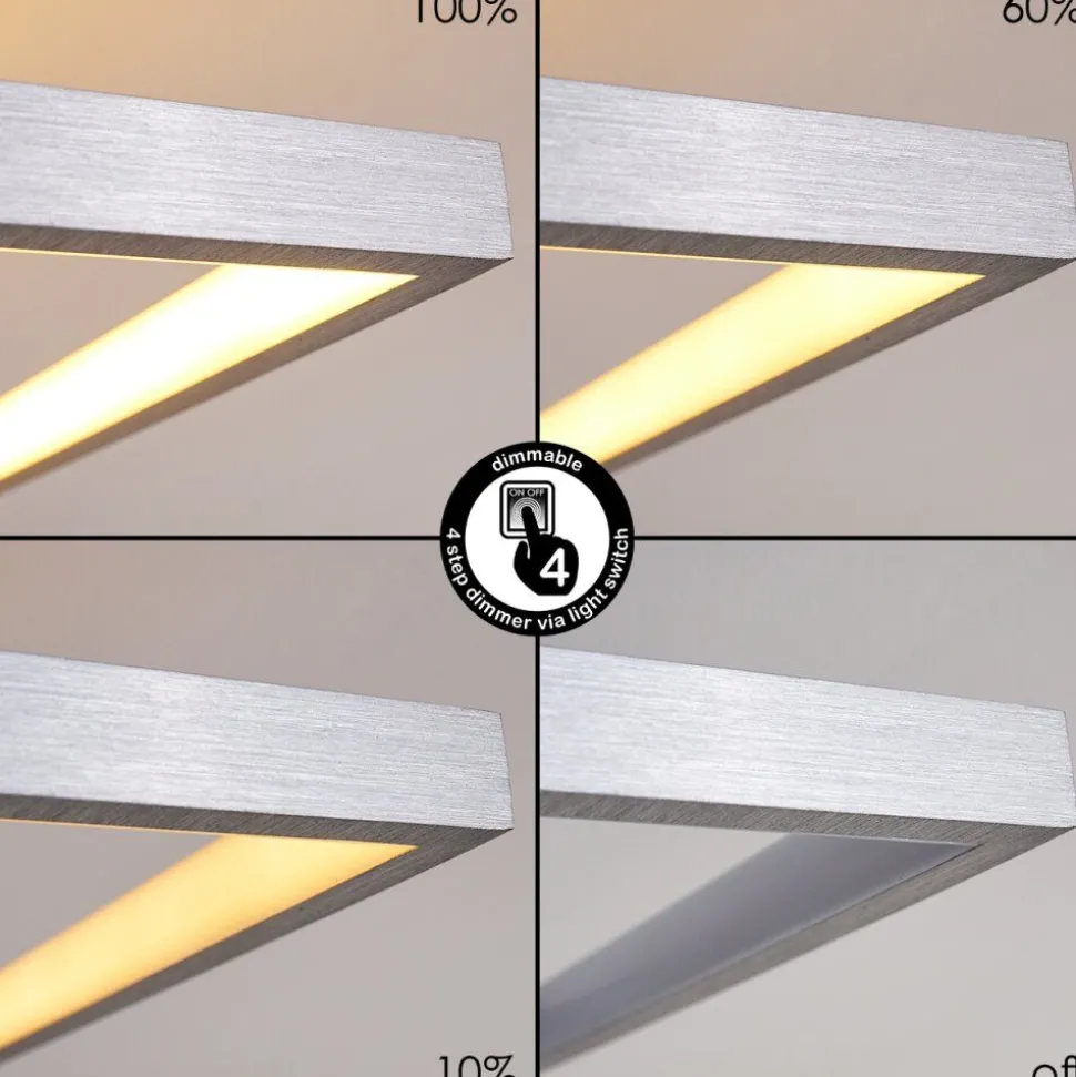 Plafonnier Bacolod Led Aluminium, 1 Lumiere