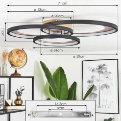 Plafonnier Baiyin Led Or, 1 Lumiere
