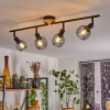 Plafonnier Ballis Ecru, Noir, 4 Lumieres