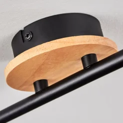 Plafonnier Ballis Ecru, Noir, 2 Lumieres