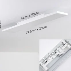Plafonnier Bankura Led Blanc, 1 Lumiere, Telecommandes