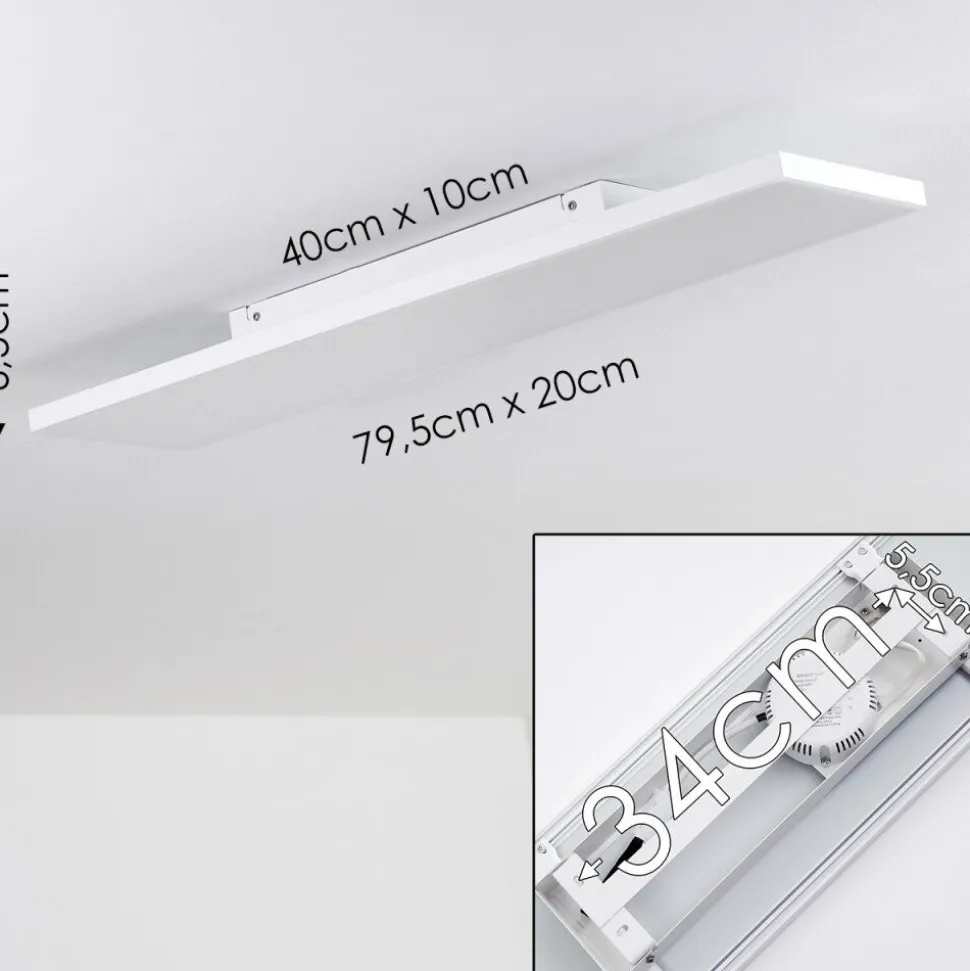 Plafonnier Bankura Led Blanc, 1 Lumiere, Telecommandes