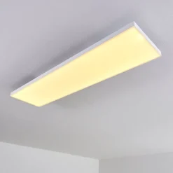 Plafonnier Bankura Led Blanc, 1 Lumiere, Telecommandes
